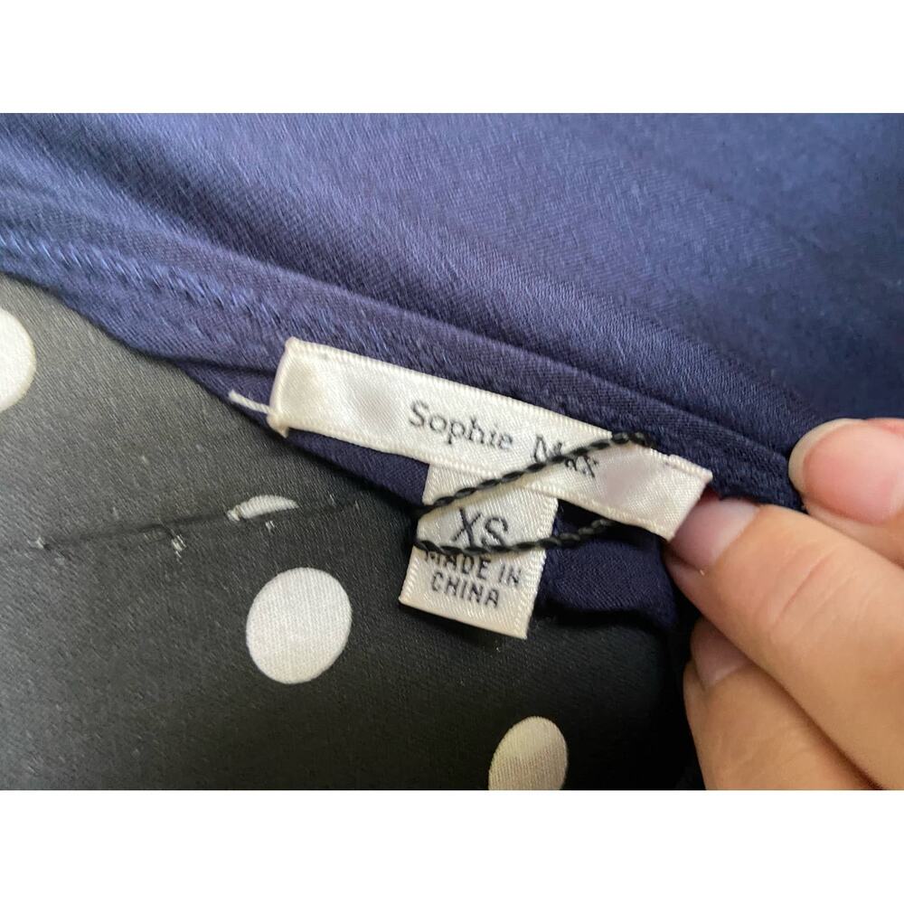 Sophie Max Womens Tank Top Size XS Germaine Trapeze Navy Blue Swing NEW - Picture 5 of 11
